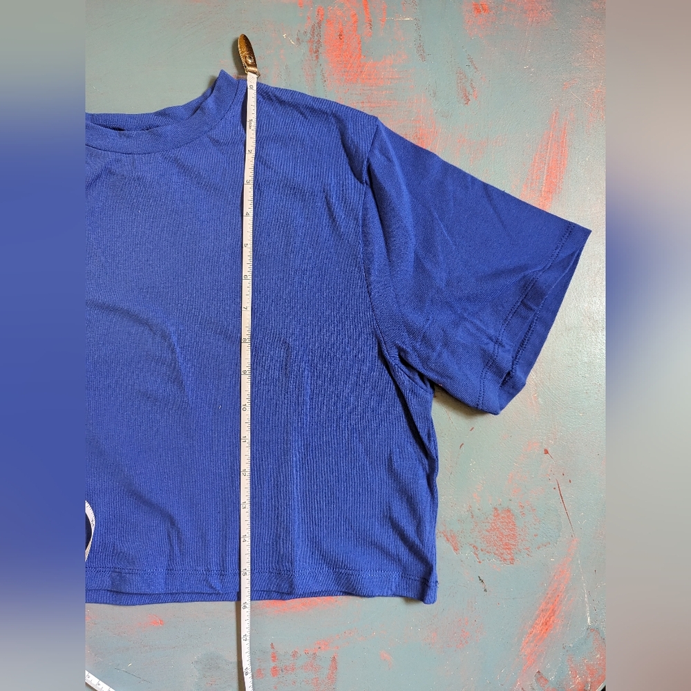 💙 ROSIO 💙 Indigo Cropped Tee - Picture 2 of 6